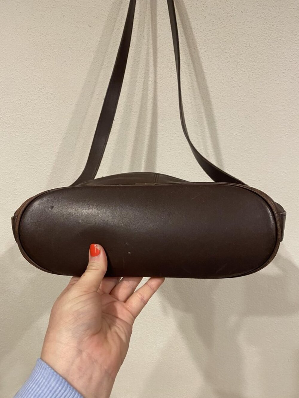 Vintage Coach 4143 Shoulder Bag Womens Medium Brown Leather Classic Purse 90s - Picture 3 of 6